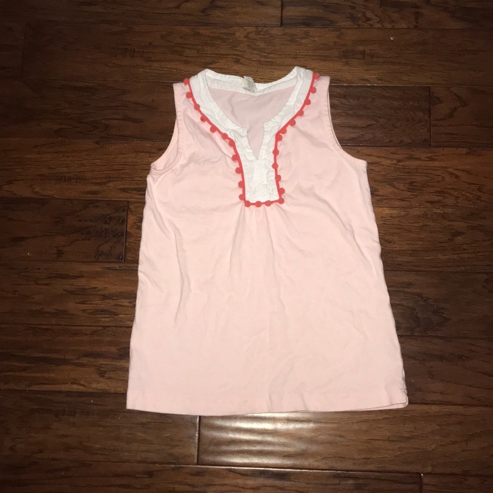 Crew cuts pom pom tank top